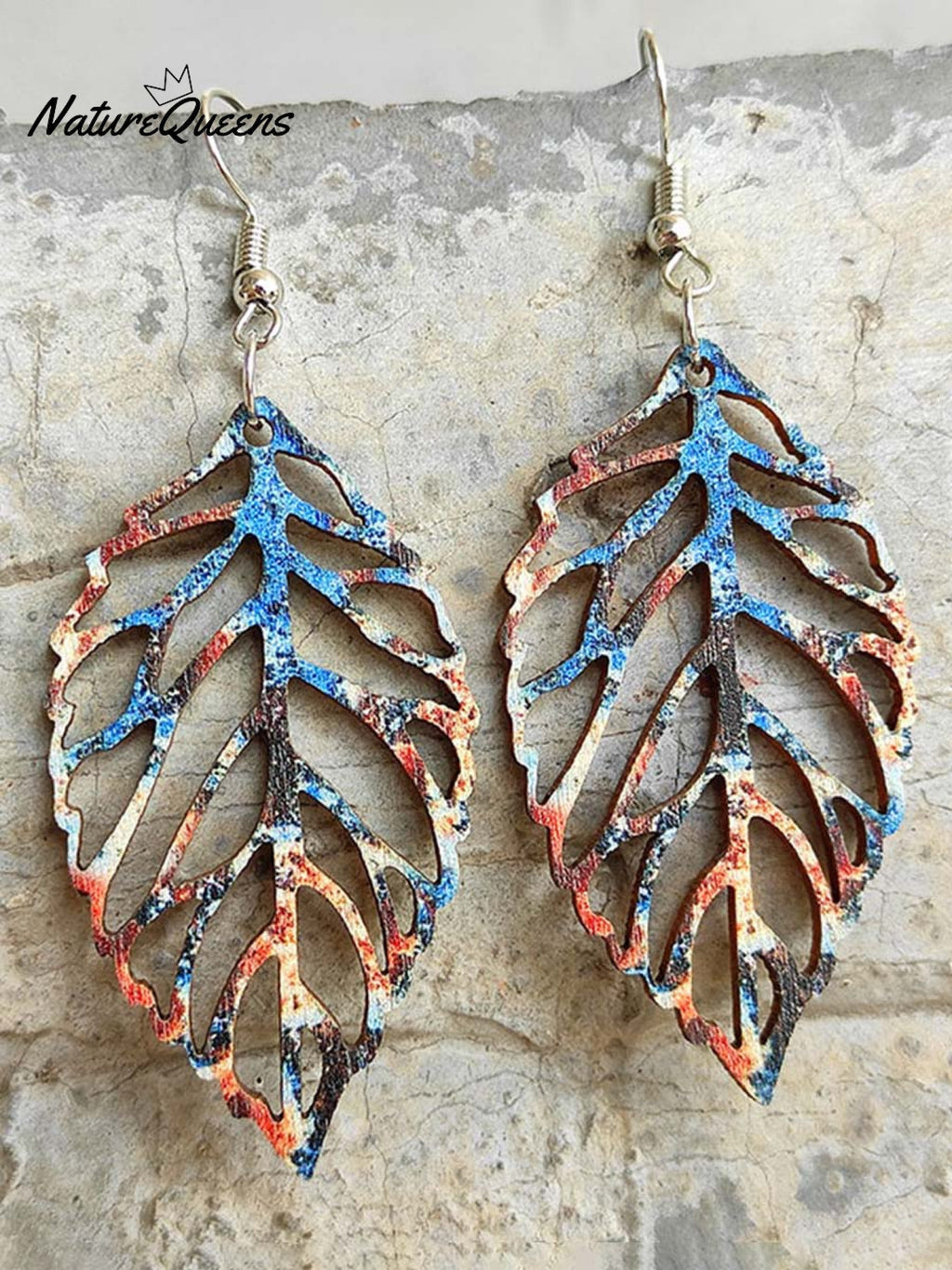 Vintage Colorful Bohemian Wood Earrings