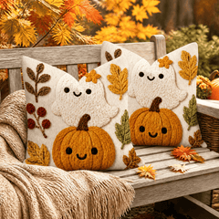 2026 Halloween Autumn Sofa Pumpkin Pillowcase And Cushion Cover(45 * 45CM)