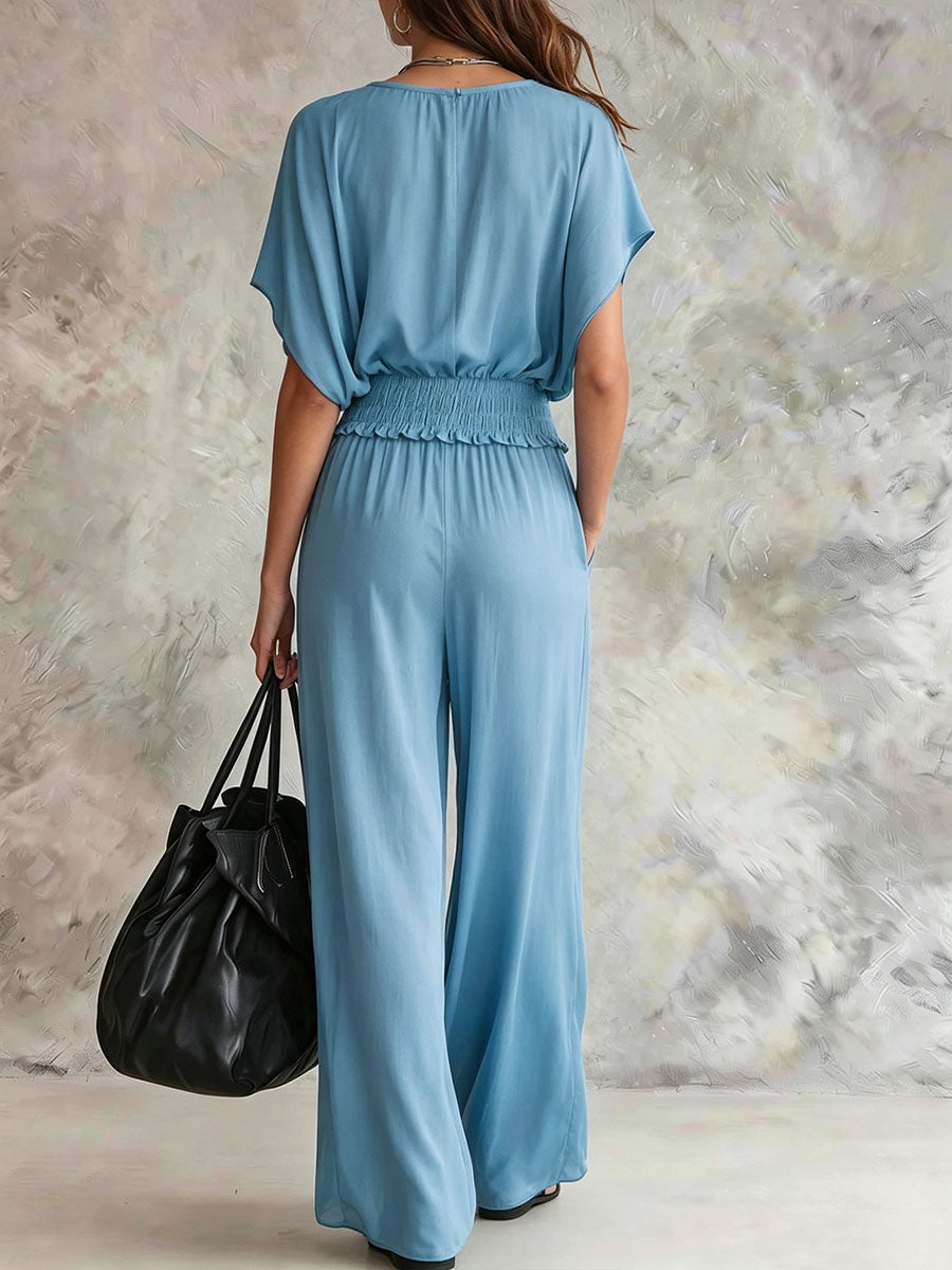 Women's Solid-color Elegant Waist-cinching Chiffon Maxi Dress