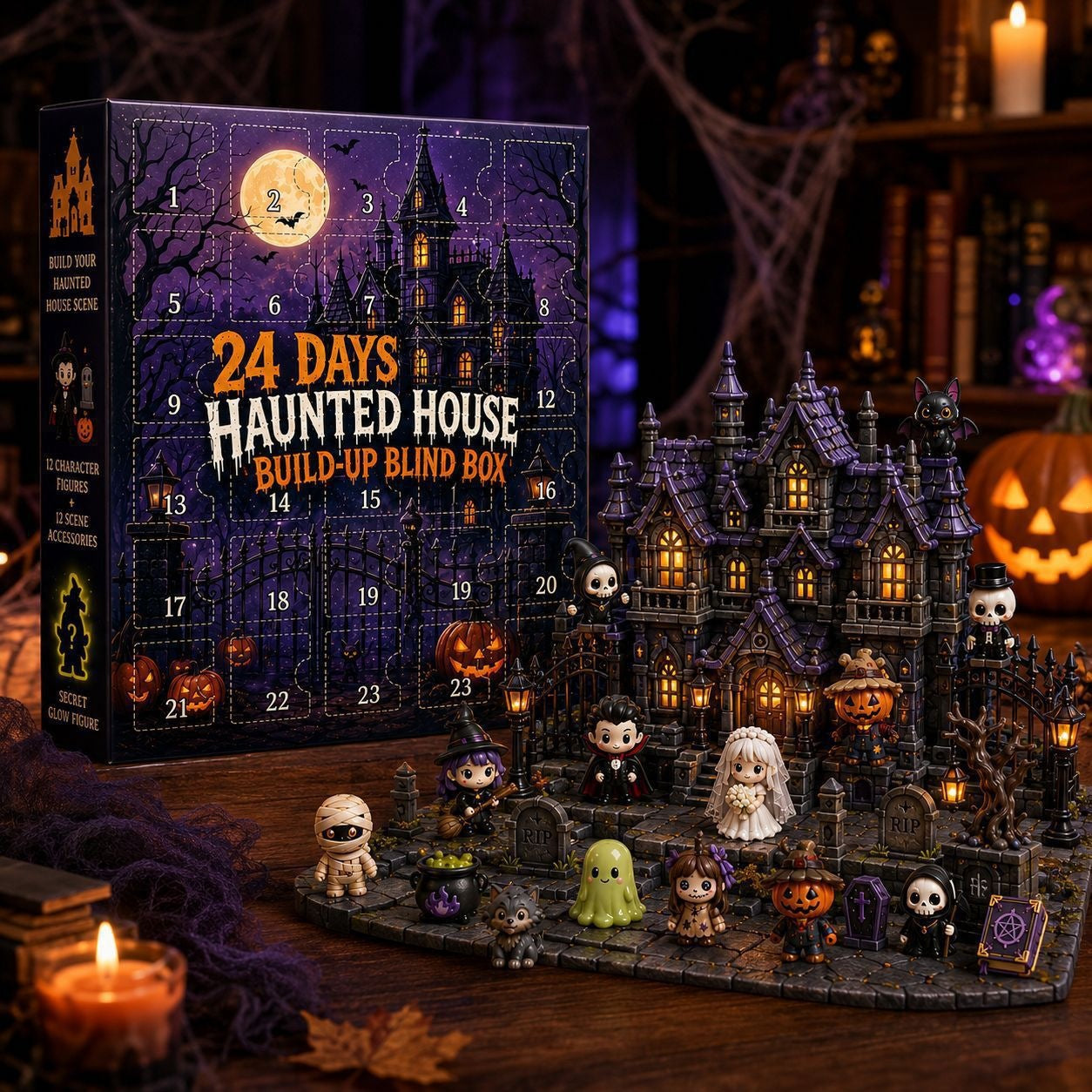 2026 Halloween 24Days Little Reaper Advent Calendar(26 * 18 * 3CM)