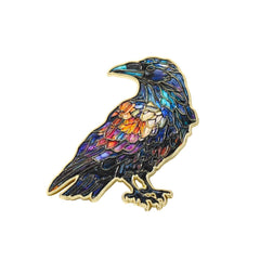 Dark Mysterious Raven Brooch