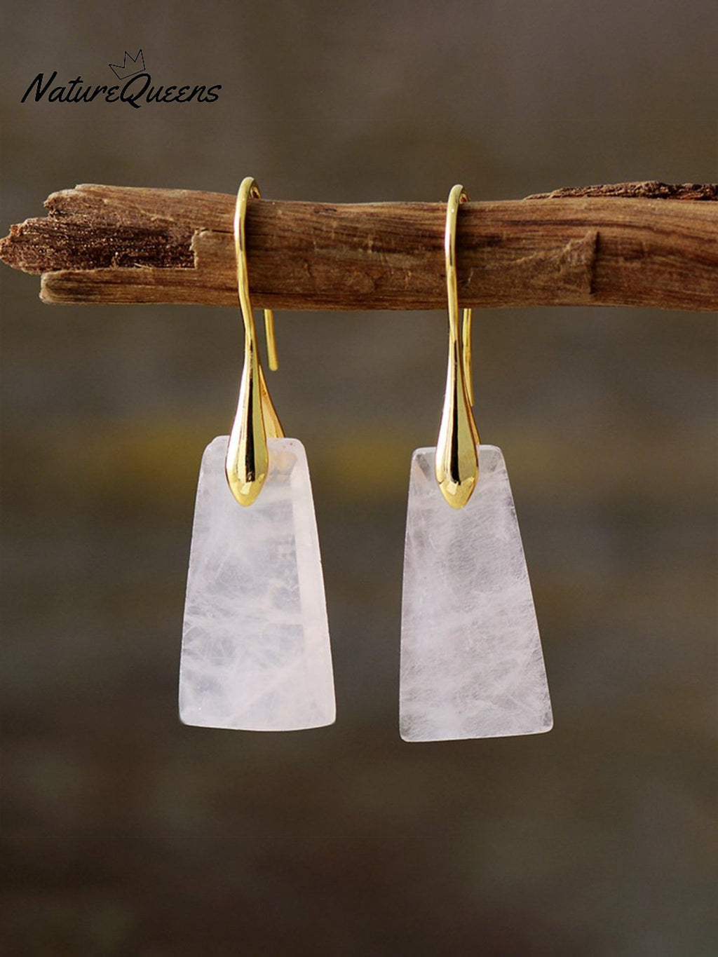 Boho Geometric Natural Stone Drop Earrings