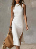 Women's Art Simple Casual Comfortable Cotton Linen Dress