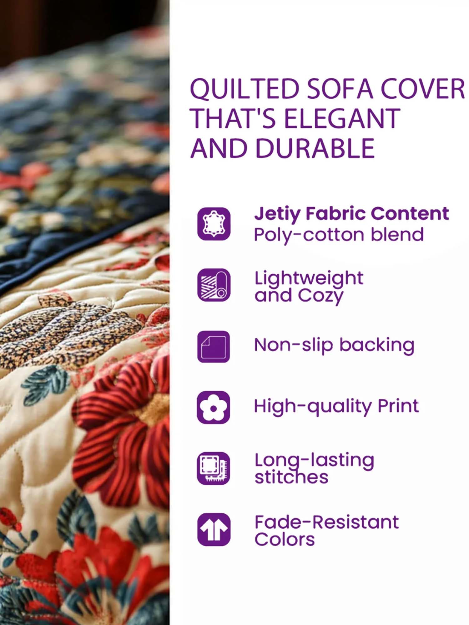 Ranch Bloom Quilted Sofa Cover