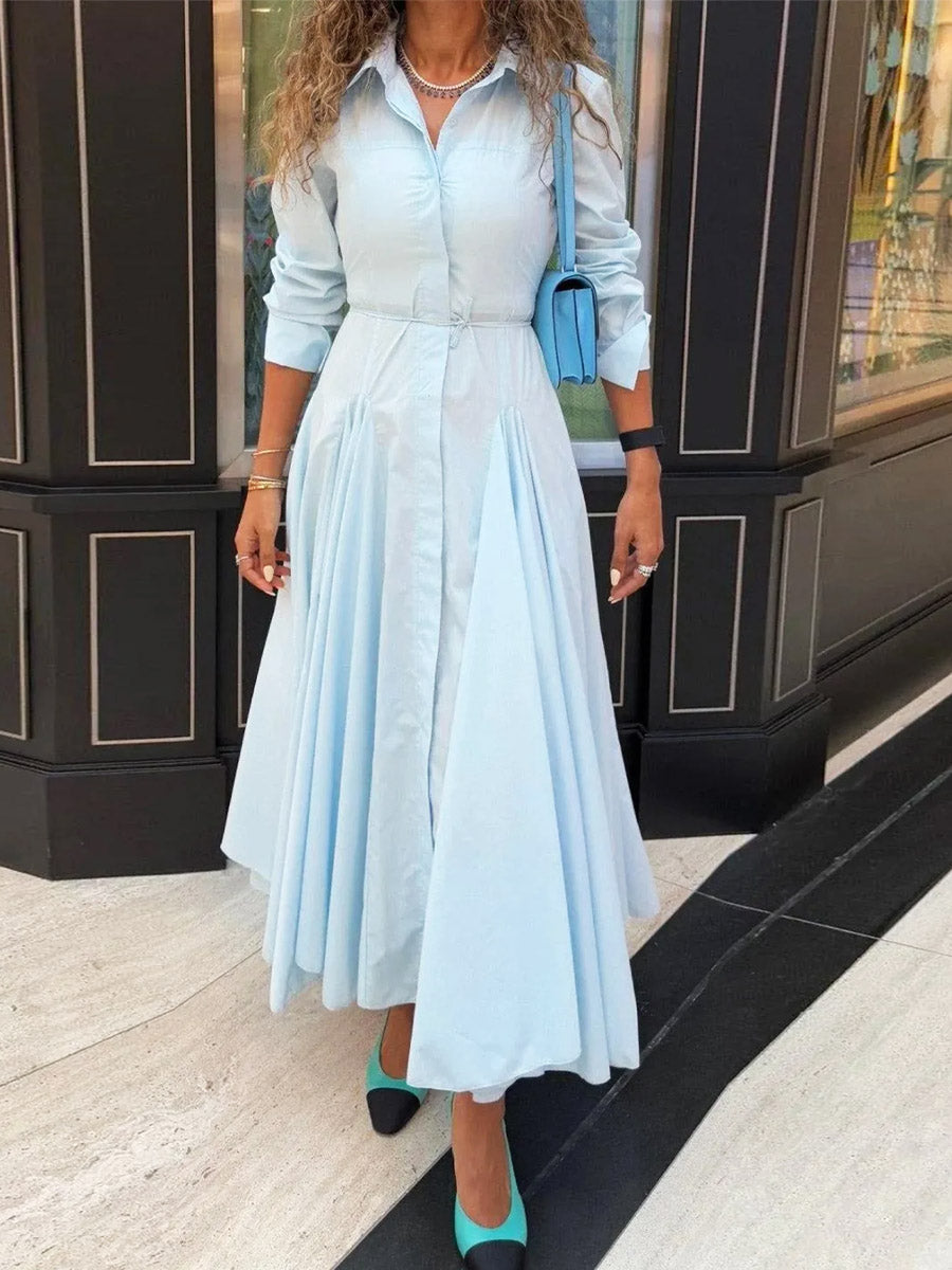 Women's Fashion Art Casual Stylish Long Sleeve Comfortable Shirt Dress